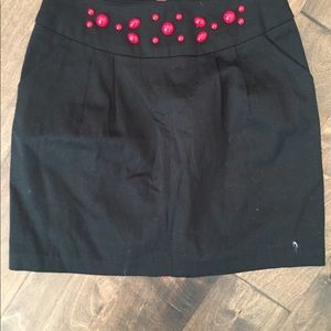 Black skirt with red detailing